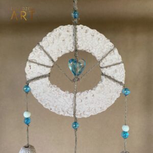 White "Witchy" ceramic wind chimes