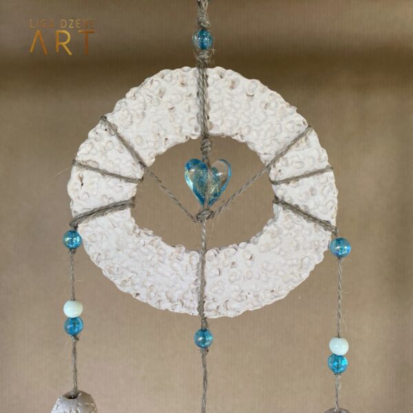White "Witchy" ceramic wind chimes