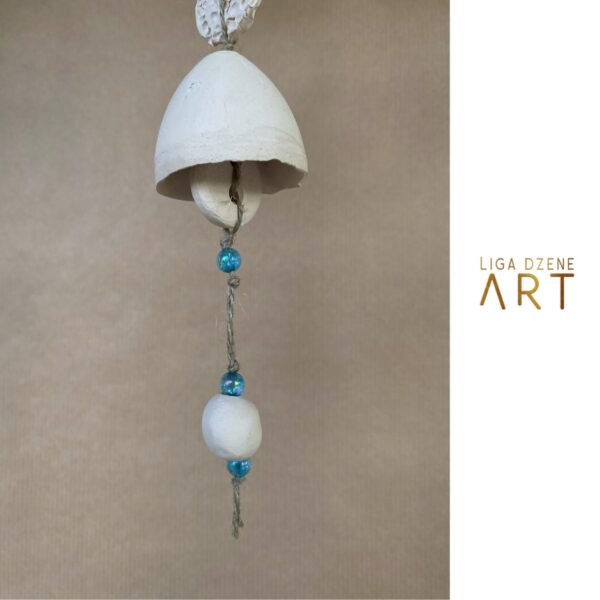 White "Witchy" ceramic wind chimes - Image 2