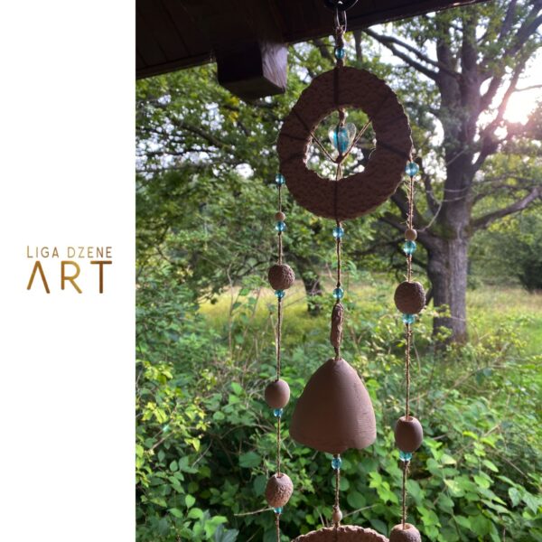 White "Witchy" ceramic wind chimes - Image 4