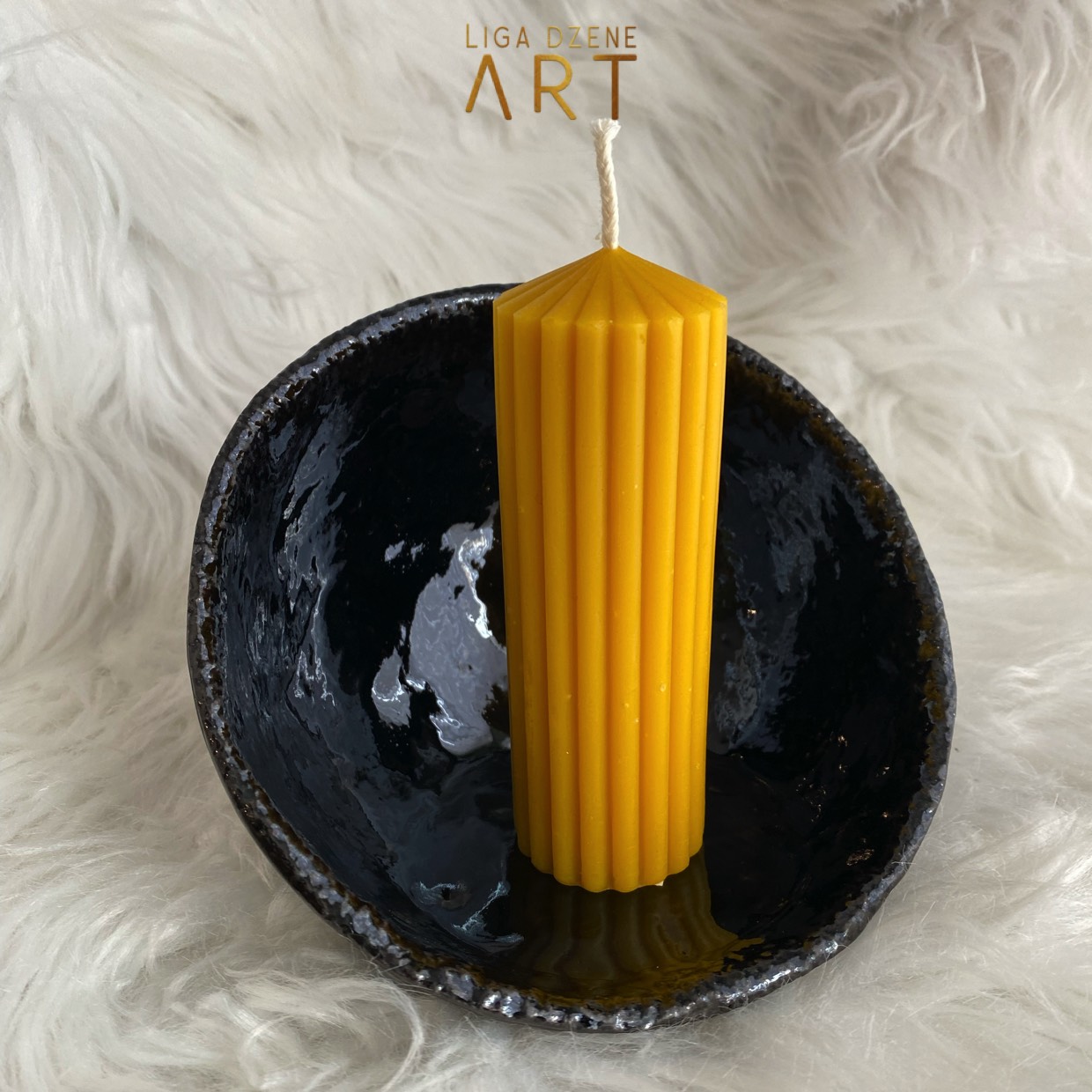 Black bowl candle holder MAIN